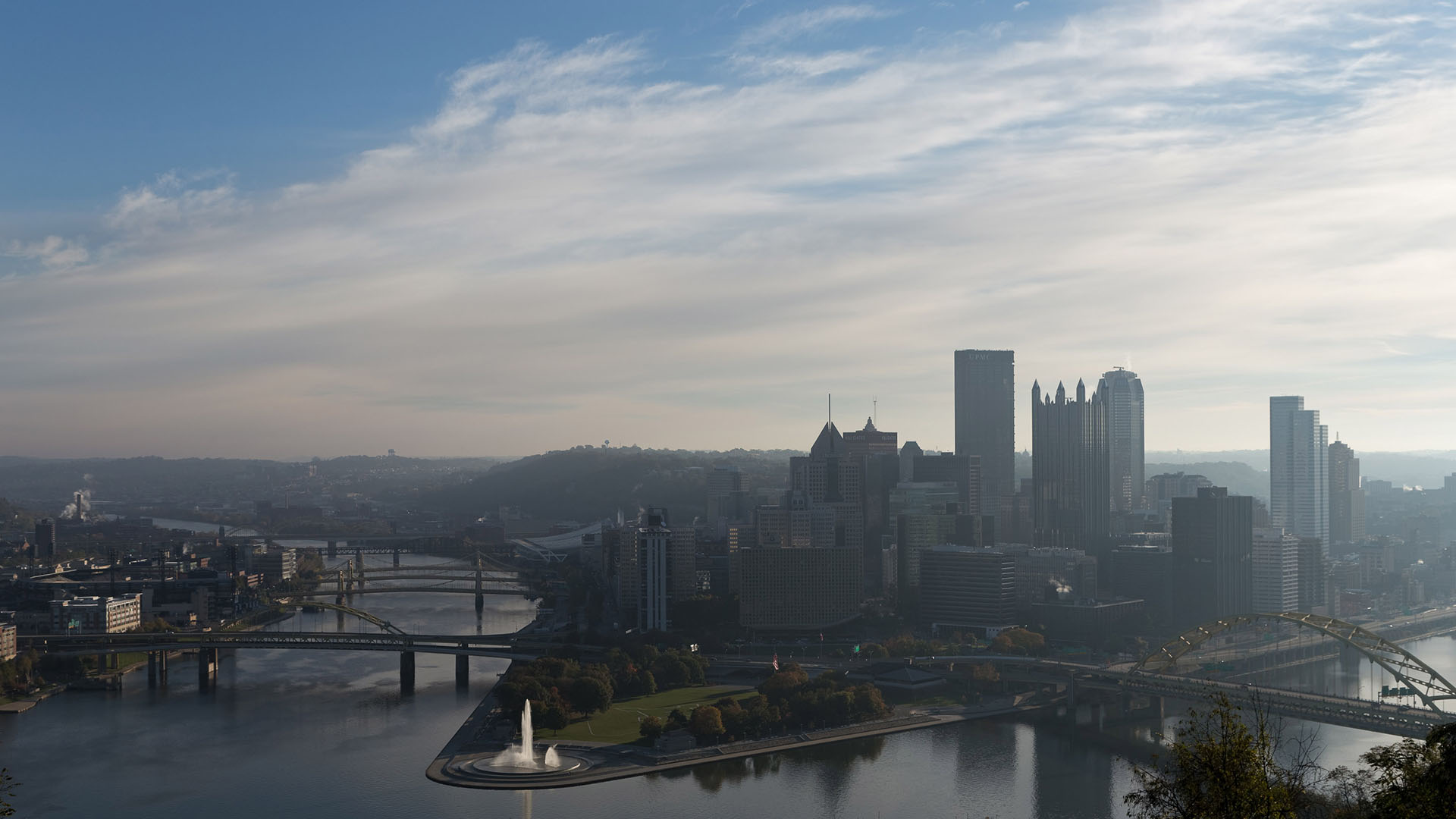 Pittsburgh Pennsylvania three rivers world view live wallpaper time lapse